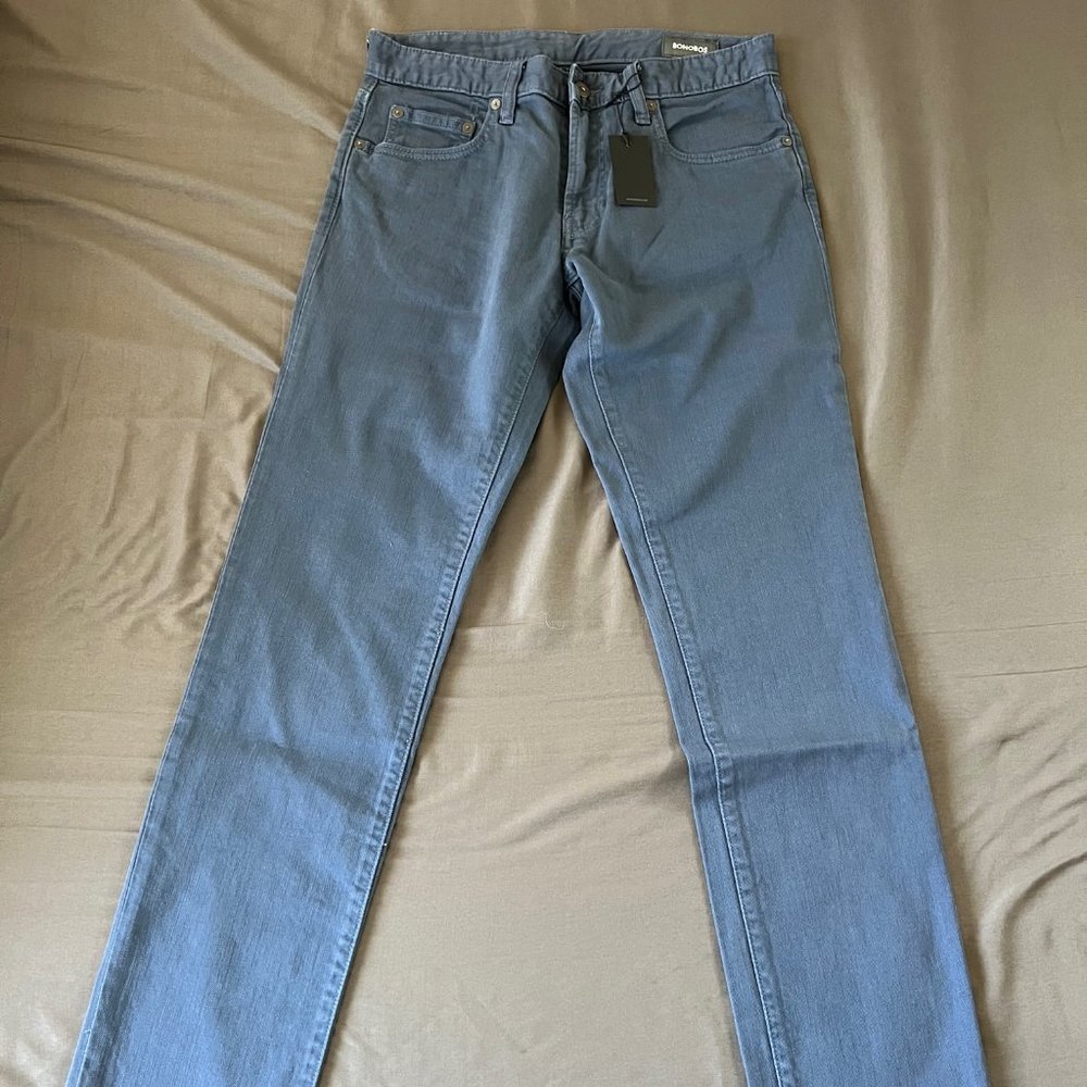 Bonobos Travel Jeans, Memphis Blue, 30x32 Tailored Fit (Retail $119).